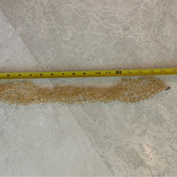 5 Strand Golden Citrine Necklace - Picture 4 of 5